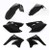  Acerbis 06-08 Kawasaki Kx450f Plastic Kit - Black 