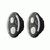  Heise Jeep Tj/Jk 7 Inch Round 6 Led With Partial Halo - Silver Front Face 