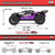 ARRMA 1/10 VORTEKS 2WD RTR Brushed Stadium Truck (Battery & Charger Included) Purple