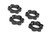 Traxxas Serrated 17 mm Black Aluminum Splined Wheel Nuts (4) (7758A)