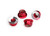 Traxxas 5 mm Red Aluminum Serrated Lock Nuts (4) (8447R)