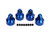 Traxxas Blue Aluminum GTX Shock Caps (4) (7764A)