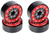 Redcat Racing 1.3" Beadlock Wheels -.75 Offset Aluminum & Carbon Fiber Red 4pcs
