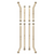 INJORA 8PCS 43g Heavy Brass High Clearance Chassis 4 Links Set Axial SCX24-127