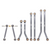 INJORA Aluminum High Clearance 4 Links Set for 1/24 Axial GX470 SCX24-187GL
