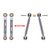 INJORA Aluminum High Clearance 4 Links Set for 1/24 Axial GX470 SCX24-187GL
