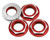 1UP Racing Lockdown Aluminum 17mm Wheel Nuts Lightweight Red Set of 4 1UP87015