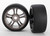 Traxxas Rear Tire & Wheels Set 2 Black Chrome S1 Slick Tires Set of 2 TRX6477