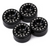 INJORA 1.0" 12-Spokes Beadlock Wheels for Micro Crawlers W1049 Black SCX24-49BK