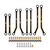 INJORA 8PCS Heavy Brass High Clearance Chassis 4 Links Set 4Runner SCX24-126BR