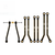 INJORA 8PCS Heavy Brass High Clearance Chassis 4 Links Set 4Runner SCX24-126BR