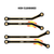 INJORA 8PCS Heavy Brass High Clearance Chassis 4 Links Set 4Runner SCX24-126BR