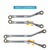 INJORA Aluminum High Clearance Chassis Links Set 1/18 Defender Bronco 4M-37GL