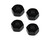 Hot Racing Losi® Micro-B Aluminum 7mm Wheel Hex Hub Set of 4 Black (HRALMCB1001)