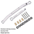 Injora CNC Aluminum Steering Link Set for Axial SCX24 RC Crawler Gray SCX24-13GL