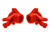 Traxxas Mini Maxx Steering Knuckles 10736RED Left & Right Blocks 2pc Red Finish
