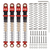 INJORA 51mm Aluminum Long Travel Threaded Double Barrel Shocks Red SCX24-160RB-4