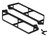 Losi 1/18 NASCAR GROM 225mm Nerf Bar Set Chassis Guard Upgrade Black - LOS1921