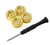 INJORA 0.7" D19 Brass Beadlock Wheels for 1/30 SCX30 (W7007) Gold INJW7007BR-19