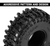 INJORA 1.0" 64*24mm Cling On Mud Tires 4Pcs TRX4M SCX24 FCX24 RC Crawler T1020