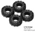 INJORA 1.0" Swamp Claw M/T Mud Tires 4Pcs for TRX4M SCX24 RC Crawler INJYQT-1021