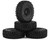 JConcepts Tusk 1.0" Pre-Mounted Tires w/Hazard Wheel Black 4 Gold JCO40233594