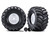 Traxxas 7689 White X-Monster Wheels Terra Groove Tires Pre-Glued LaTrax 1/18 (2)