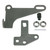 B&M Gm 4L60e/4L85e Cable Bracket & Shift Lever Kit - Front Cable Exit 
