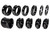 Ti22 PERFORMANCE Ti22 Performance 600 Wheel Spacer Kit 11 Piece Black 