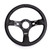 MPI 13" 5-Bolt Leather Drag Racing Aluminum Steering Wheel - Black Marker