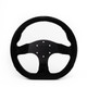  MPI 13" 6-Bolt D-Shaped Suede Steering Wheel - All Black 