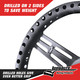 Longacre 14" Uncoated Black Aluminum - Drilled Dished Steering Wheel