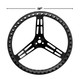 Longacre 14" Uncoated Black Aluminum - Drilled Dished Steering Wheel