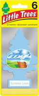  Little Trees 60574 Summer Linen Hanging Air Freshener for Car & Home 6 Pack! 