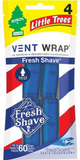 Little Trees CTK-52745-24 Fresh Shave Scent Air Freshener Vent Wrap for Car & Home - 4 Pack!