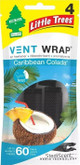  Little Trees CTK-52725-24-16PACK-4CTS Caribbean Colada Air Freshener Vent Wrap for Car & Home - 16 Pack! 