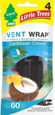  Little Trees CTK-52725-24-8PACK-4CTS Caribbean Colada Air Freshener Vent Wrap for Car & Home - 8 Pack! 