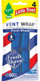  Little Trees CTK-52745-24-8PACK-4CTS Fresh Shave Scent Air Freshener Vent Wrap for Car & Home - 8 Pack! 