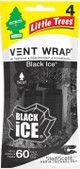  Little Trees CTK-52731-24-8PACK-4CTS Black Ice Scented Air Freshener Vent Wrap for Car & Home - 8 Pack! 