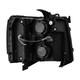  Alpharex 07-13 Chevrolet Silverado Luxx-Series Led Projector Headlights - Jet Black 
