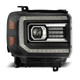  Alpharex 14-18 Gmc Sierra Pro-Series Halogen Projector Headlights - Black 