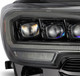  Alpharex 16-23 Toyota Tacoma Nova-Series Led Projector Headlights - Alpha Black 