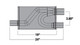 BORLA Borla Universal Specialty Muffler - Transverse Flow - Single 3.0" Inlet / Dual 2.5" Offset Outlet - 19" Body 