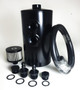 PROSPORT GAUGES Prosport Gauges Catch Can Dual Inlet Black Aluminum -10An Orb 