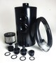 PROSPORT GAUGES Prosport Gauges Catch Can Dual Inlet Black Aluminum -10An Orb 