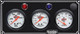 QUICKCAR RACING PRODUCTS Quickcar Racing Products 3 Gauge Panel Op/Wt/Volt Black 