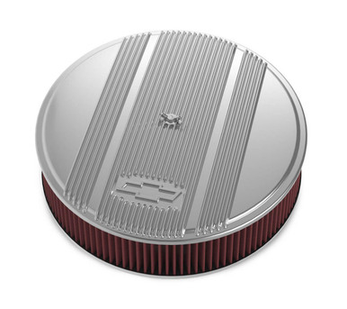 Holley Polished Chevy Bowtie Finned 14