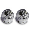 Harley Chrome Skull Front Axle Covers