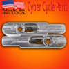 Kawasaki ZX6 Swingarm Extensions - Raw Finish - Engraved