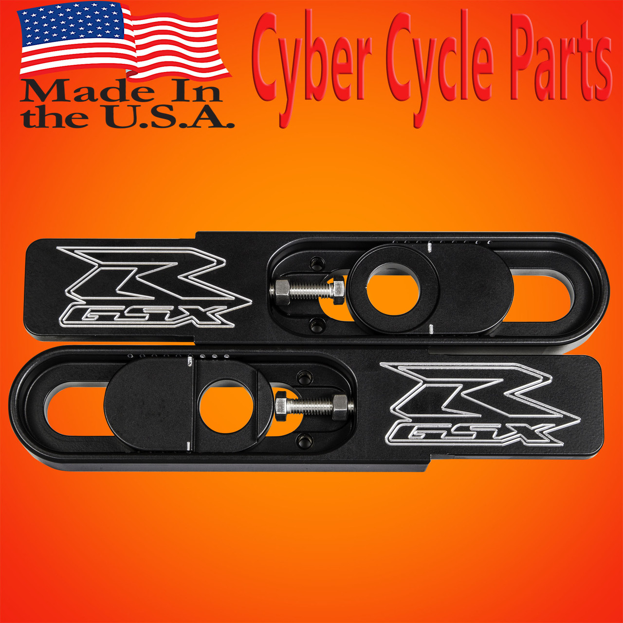 GSXR 1000 Swingarm Extensions - Black Engraved